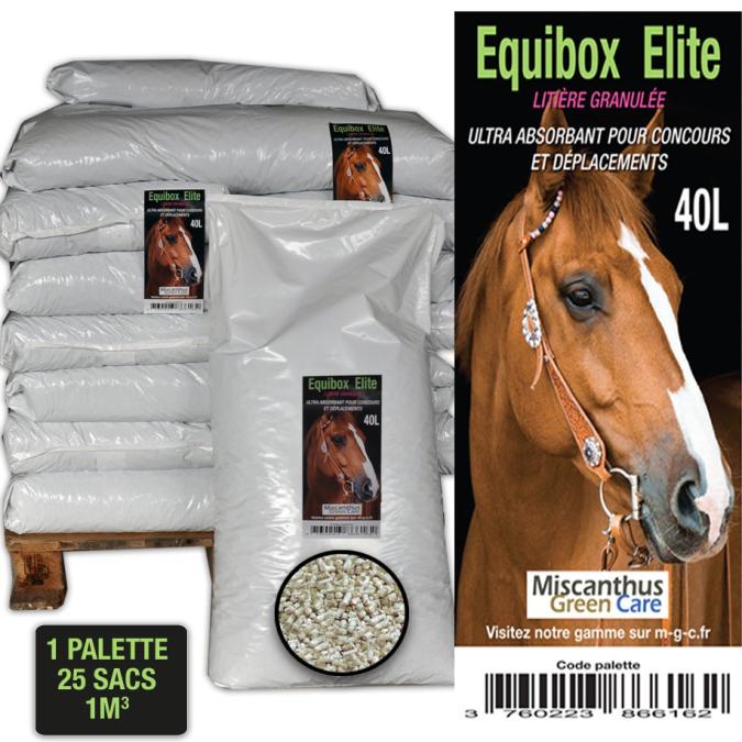 Einstreu aus Miscanthus-Pellets – EQUIBOX ELITE, 100 % natürlich, staubarm, hoch saugfähig