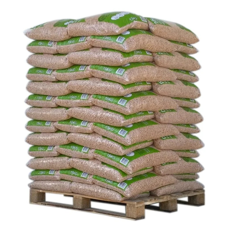 Pellets DIN PELLETS – Palette mit 65 Säcken à 15 kg