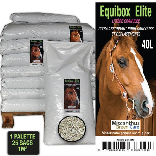 Einstreu aus Miscanthus-Pellets – EQUIBOX ELITE, 100 % natürlich, staubarm, hoch saugfähig